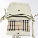 BURBERRY Shoulder Bag Leather White Auth am8778-14