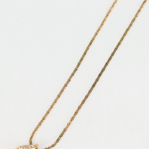 Christian Dior Earring Necklace metal 2Set Gold Auth am8783