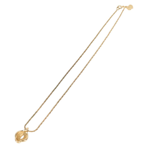 Christian Dior Earring Necklace metal 2Set Gold Auth am8783