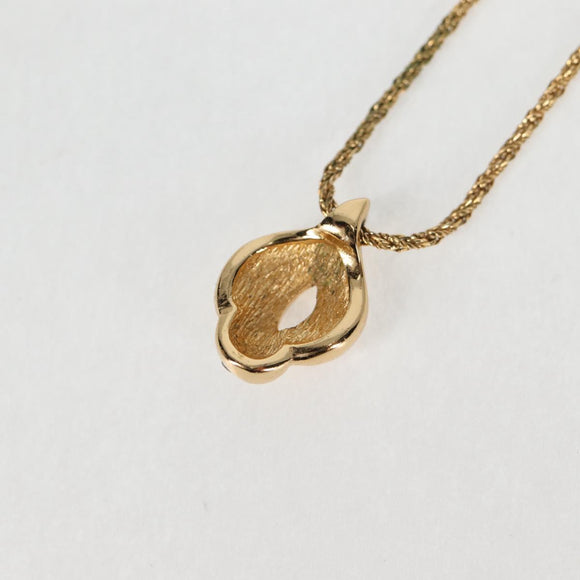 Christian Dior Earring Necklace metal 2Set Gold Auth am8783