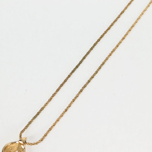 Christian Dior Earring Necklace metal 2Set Gold Auth am8783