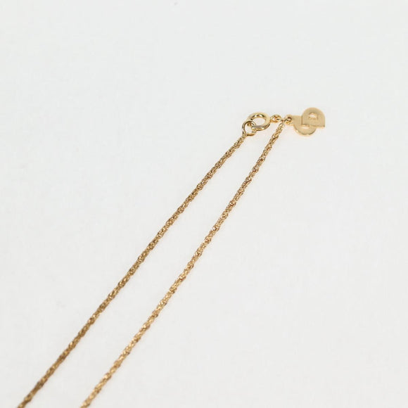 Christian Dior Earring Necklace metal 2Set Gold Auth am8783