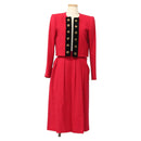 SAINT LAURENT Setup Wool Pink Auth am8797-1