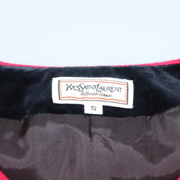 SAINT LAURENT Setup Wool Pink Auth am8797