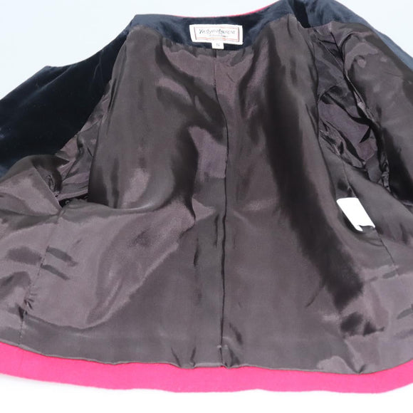 SAINT LAURENT Setup Wool Pink Auth am8797