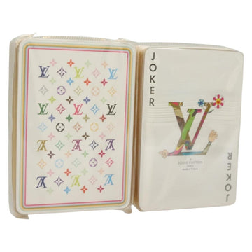 LOUIS VUITTON Monogram Multicolor Playing Cards Black White LV Auth am8801