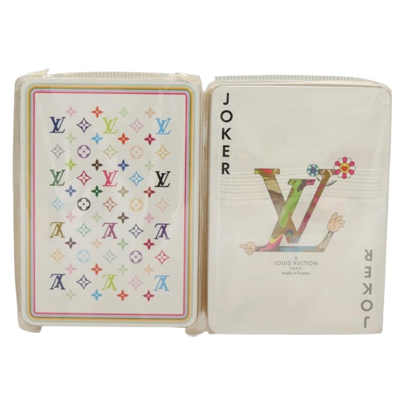 LOUIS VUITTON Monogram Multicolor Playing Cards Black White LV Auth am8801