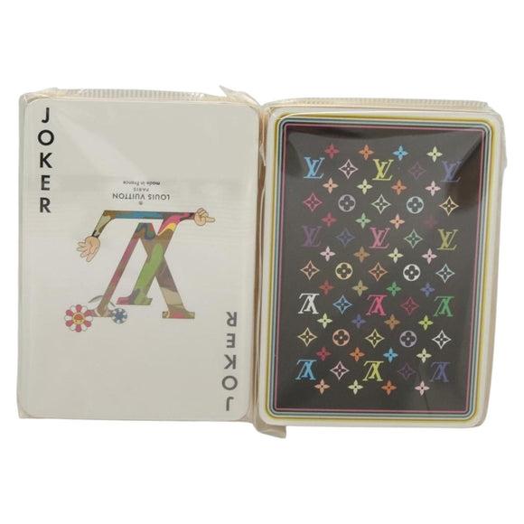 LOUIS VUITTON Monogram Multicolor Playing Cards Black White LV Auth am8801