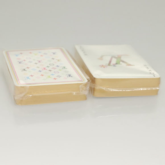 LOUIS VUITTON Monogram Multicolor Playing Cards Black White LV Auth am8801