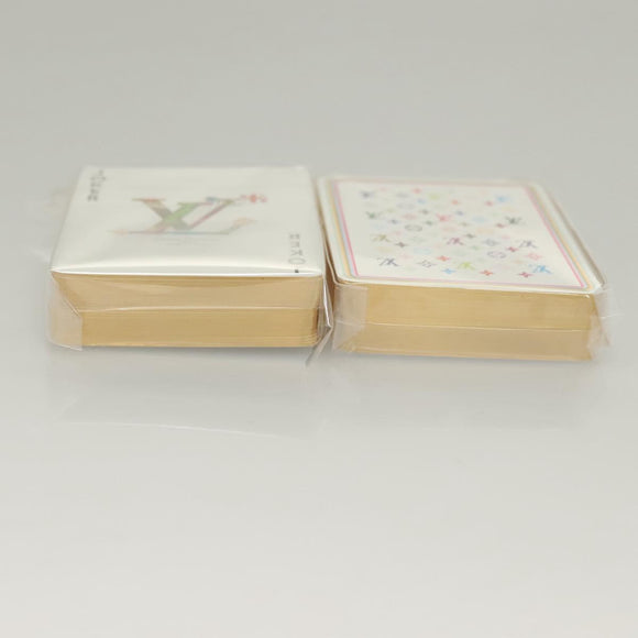 LOUIS VUITTON Monogram Multicolor Playing Cards Black White LV Auth am8801