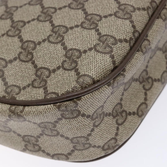 GUCCI GG Supreme Web Sherry Line Clutch Bag PVC Beige 89 01 034 Auth am8803