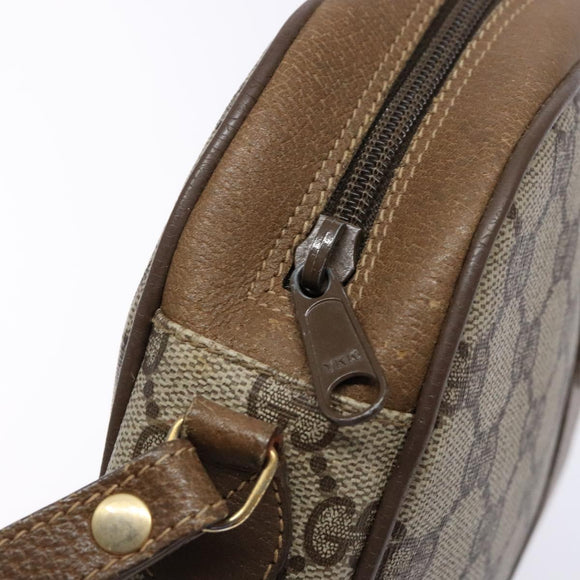 GUCCI GG Supreme Web Sherry Line Clutch Bag PVC Beige 89 01 034 Auth am8803