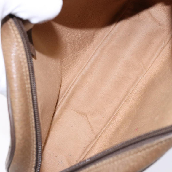 GUCCI GG Supreme Web Sherry Line Clutch Bag PVC Beige 89 01 034 Auth am8803