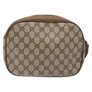 GUCCI GG Supreme Web Sherry Line Clutch Bag PVC Beige 89 01 034 Auth am8803-2