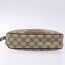 GUCCI GG Supreme Web Sherry Line Clutch Bag PVC Beige 89 01 034 Auth am8803-6