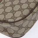 GUCCI GG Supreme Web Sherry Line Clutch Bag PVC Beige 89 01 034 Auth am8803-7