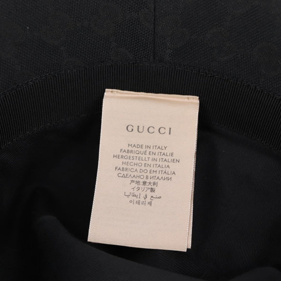 GUCCI GG Canvas Bucket Hat Black 576587 Auth am8804V