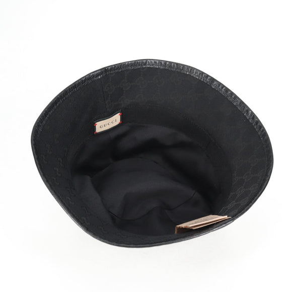 GUCCI GG Canvas Bucket Hat Black 576587 Auth am8804V