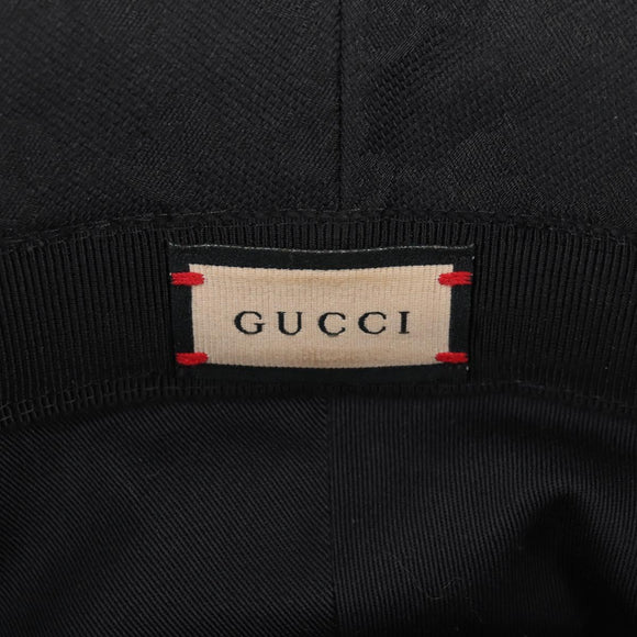 GUCCI GG Canvas Bucket Hat Black 576587 Auth am8805V