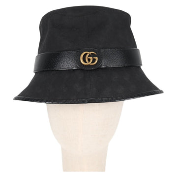 GUCCI GG Canvas Bucket Hat Black 576587 Auth am8805V - 0