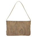 ETRO Paisley Shoulder Bag Canvas Beige Auth am8806-13