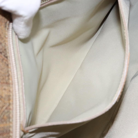 ETRO Paisley Shoulder Bag Canvas Beige Auth am8806
