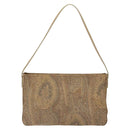 ETRO Paisley Shoulder Bag Canvas Beige Auth am8806-2