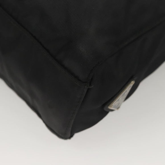 PRADA Hand Bag Nylon Black Clear Auth am8816