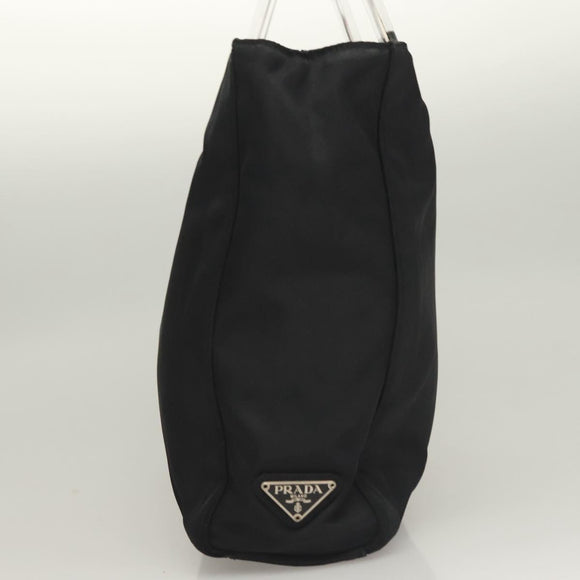 PRADA Hand Bag Nylon Black Clear Auth am8816