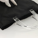 PRADA Hand Bag Nylon Black Clear Auth am8816-6