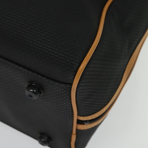 SAINT LAURENT Boston Bag PVC Leather Black Auth am8817