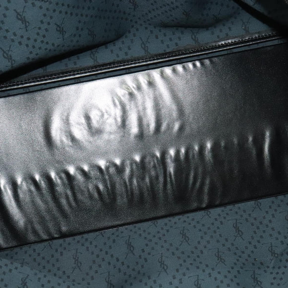 SAINT LAURENT Boston Bag PVC Leather Black Auth am8817