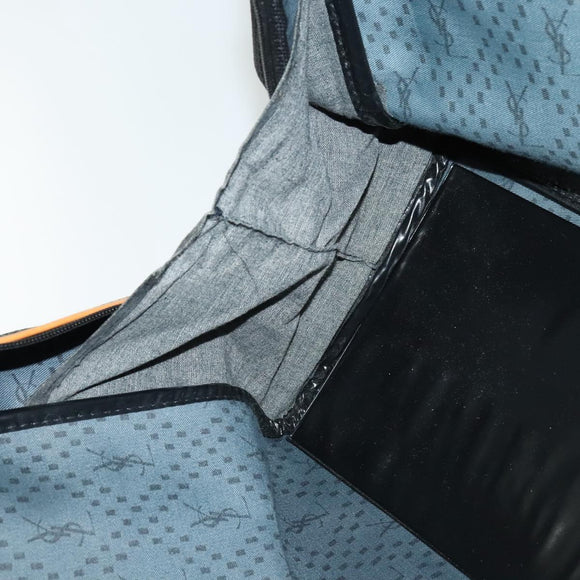 SAINT LAURENT Boston Bag PVC Leather Black Auth am8817