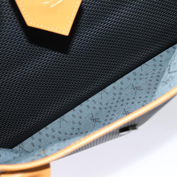 SAINT LAURENT Boston Bag PVC Leather Black Auth am8817