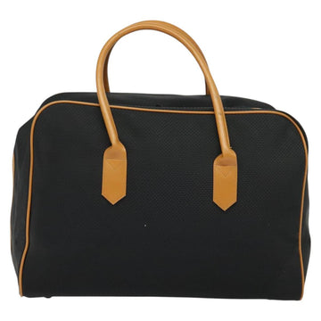 SAINT LAURENT Boston Bag PVC Leather Black Auth am8817 - 0