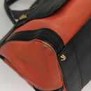 Chloe Alice Hand Bag Leather 2way Orange Gold Auth am8820-16