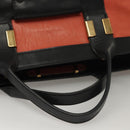 Chloe Alice Hand Bag Leather 2way Orange Gold Auth am8820-7