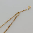 Christian Dior Stone Necklace Metal Gold Auth am8829-5