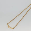 Christian Dior Stone Necklace Metal Gold Auth am8829-8
