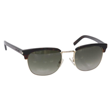 SAINT LAURENT Sunglasses Plastic Brown Auth am8841