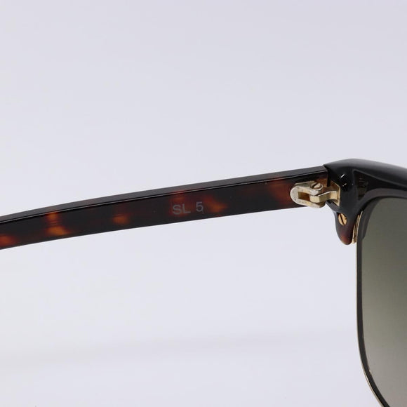 SAINT LAURENT Sunglasses Plastic Brown Auth am8841