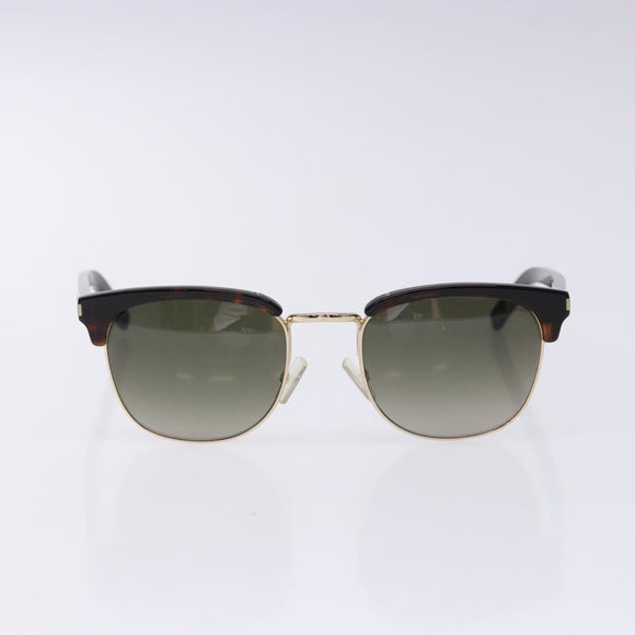 SAINT LAURENT Sunglasses Plastic Brown Auth am8841
