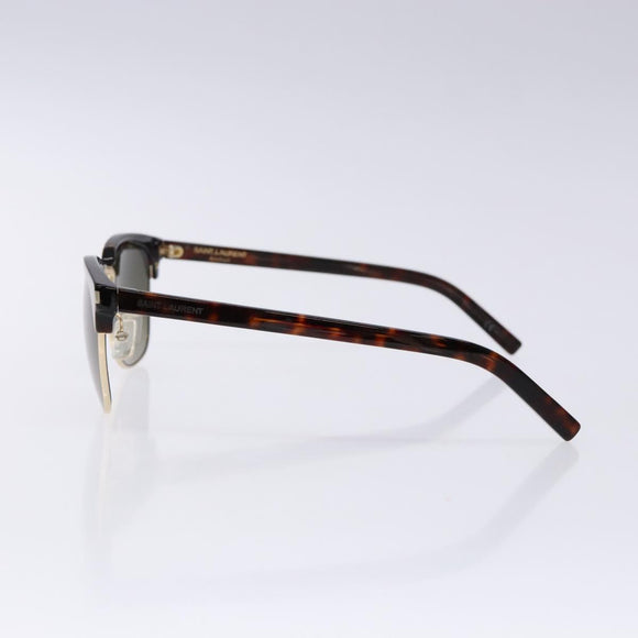 SAINT LAURENT Sunglasses Plastic Brown Auth am8841