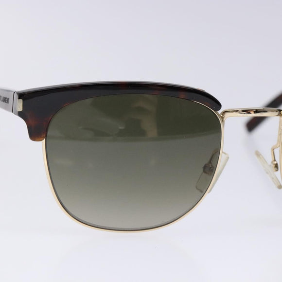 SAINT LAURENT Sunglasses Plastic Brown Auth am8841