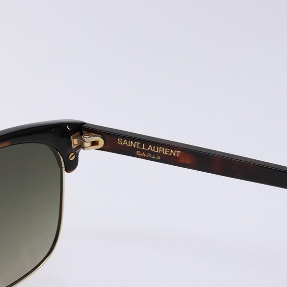 SAINT LAURENT Sunglasses Plastic Brown Auth am8841