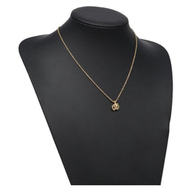 Christian Dior Necklace Metal Gold Auth am8843