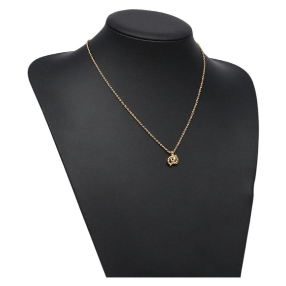 Christian Dior Necklace Metal Gold Auth am8843