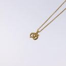 Christian Dior Necklace Metal Gold Auth am8843-3
