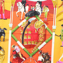 HERMES Carre 90 Scarf ""PLAZA DE TOROS"" Silk Orange Auth am8844-6