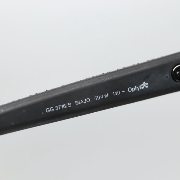 GUCCI Sunglasses Plastic Black Auth am8848